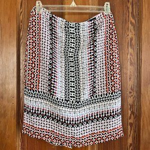 J. Crew Geometric Pattern Pencil Skirt EUC like new sz 0